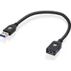 „IOGear“ USB-A – USB-A kabelis, 0,3 m, juodas (G2LU3AMF)