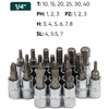 Įrankių rinkinys Įrankių rinkinys 1/4" 66el. (6-kątnych)