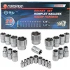 Įrankių rinkinys Forsage Rinkinys nasadek 1/4" &amp; 1/2" 25el. (4-32mm) (6-kątnych)
