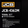 Įrankių komplektas JCB 4362M; 1/2''; 36 vnt.