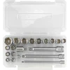 Įrankių rinkinys Rockforce Įrankių rinkinys 3/8" 20el. su nasadkami (6-22mm), adapterami i przedłużkami