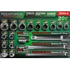 Įrankių rinkinys Rockforce Įrankių rinkinys 3/8" 20el. su nasadkami (6-22mm), adapterami i przedłużkami