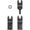 IRWIN DĖMESYS DAUGIAFUNKČIUI OSCIALIANTIUI ŠLIUOTUVUI, komplektas 3vnt pjovimui medienai, gipskartoniui