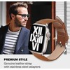 Crong Išmaniojo laikrodžio Apple odinis dirželis, Rudos spalvos, 42/44/45/49mm