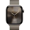 Išmanusis laikrodis Apple Watch 10 GPS + Cellular 46mm Natural Titanium Milanese Loop S/M Gray (MC7Q4QF/A)