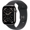 Išmanusis laikrodis „Apple Watch Series 11 GPS + Cellular“, 42 mm, titano spalvos korpusas su juodu sportiniu dirželiu – M/L