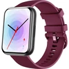 Išmanusis laikrodis Bemi SmartWatch Exo Juodas + Silikoninis dirželis Raudonas / Raudonas vynas