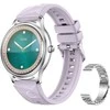 Išmanusis laikrodis COLMI L28 Smart Watch (Sidabrinis-violetinė + sidabrinis steel strap)