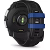 Išmanusis laikrodis Garmin Instinct 3 – 50 mm, Solar, Baltojo akmens spalvos su juodu / mėlynu dirželiu