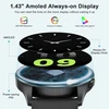 Išmanusis laikrodis Blackview X20 1,43 colio Amoled ekranas 466*466 ATS3085L 128Mb+481KB 380mAh Skambučiai ir SMS pranešimai, 100 sporto režimų 24 valandų širdies ritmo aptikimas Juodas