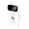 Dudao K31 10000 mAh 22.5W PD Powerbank su integruotu kabeliu – baltos spalvos