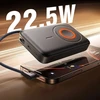Joyroom JR-PBM02 išorinė baterija 22,5 W 10000 mAh 3in1 magnetinė indukcinė suderinama su „MagSafe“ su įmontuotu laidu – juodos spalvos