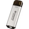 TRANSCEND ESD300S 2TB Išorinis kietasis diskas SSD USB 10Gbps Type C Sidabrinis
