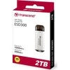 TRANSCEND ESD300S 2TB Išorinis kietasis diskas SSD USB 10Gbps Type C Sidabrinis