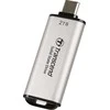 TRANSCEND ESD300S 2TB Išorinis kietasis diskas SSD USB 10Gbps Type C Sidabrinis