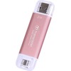 TRANSCEND ESD310P 2TB Išorinis kietasis diskas SSD USB 10Gbps Type C/A Rožinė