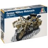 Italeri BMW R75 vokiečių karinis motociklas su lopšiu – 1:9 modelis 26,7 cm