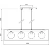 Pakabinamas šviestuvas Italux Lubinis šviestuvas AVELIN 3,2287, AC220-240V,50/60Hz,4*E27, IP20,80CMX20CMX20CMX20CM, trig