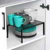 Itimport Virtuvinė lentyna metalinė juoda 33x21x14 cm