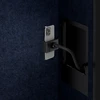 Jan Nowak Kabina akustyczna SALLY MentalBox 600 mm – juoda korpus, tamsiai mėlyna siedzisko