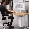 Jan Nowak Laikiklis kompiuteriui po stalu, reguliuojamas, metalinis, baltas: PC Holder (5907367515190)