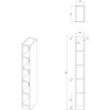 Jan Nowak Siauras metalinis archyvinis dokumentų regalas, pilkas, 250x1950x450 mm: TIM (5907367513288)