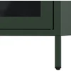 Jan Nowak Stiklinė vitrina salonui siaura butelinė žaluma Modern LUIGI 500 x 1800 x 350 mm