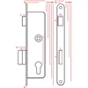 Jania ritininė spyna 90/22 mm raktu - Z078