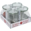 Jata WECK apvalus stiklainis Tulip 1,0 l, 4 vnt. rinkinys