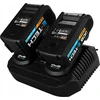 JCB Charger Baterijos įkroviklis - Dvigubas 18V, 2x3,5A
