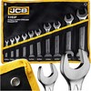 JCB Plokščių raktų rinkinys 10 vnt. (8-36 mm) ant drobės