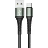 Jellico B12 Neilona Pīts Universāls USB-C uz USB Datu &amp; Ātrās 3.1A Uzlādes kabelis 2m Melns