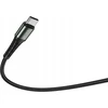 Jellico B12 Neilona Pīts Universāls USB-C uz USB Datu &amp; Ātrās 3.1A Uzlādes kabelis 2m Melns