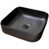 Masterjero Umywalka JetWorld WASHBASIN CATANIA 385X385X140 Matinis Juodas