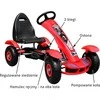 Ramiz Didelis minamas kartingas GoKart pripučiami ratai raudonos spalvos