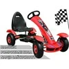 Ramiz Didelis minamas kartingas GoKart pripučiami ratai raudonos spalvos