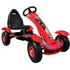 Ramiz Didelis minamas kartingas GoKart pripučiami ratai raudonos spalvos
