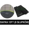 Sulankstytas juodas 12FT batuto tinklas 8 stulpams