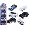 Jokomisiada Metaliniai automobiliai, 6 PCS policijos rinkinys Springs