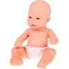 Jokomisiada Baby Doll Newborn dėvi rožinės spalvos kepurės suknelę + triušis ZA 5007 RO