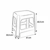 Keeeper Stool "Maxi" Max 41x33,5x42,5cm in graphite