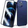 Joyroom 360 priekinis ir galinis dangtelis telefonui Apple iPhone 13 Pro Max + apsauginis ekrano stiklas mėlynos spalvos (JR-BP928 mėlynos spalvos)
