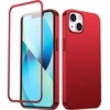 Joyroom 360 Full Case priekinis ir galinis dangtelis, skirtas iPhone 13 + grūdinto stiklo ekrano apsauga raudona (JR-BP927 raudona)