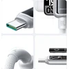 Kabelis Joyroom S-A55 StarFlight 66W USB-A – USB-C 1,2m – baltos spalvos