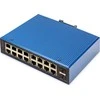 Šakotuvas Jungiklis Digitus INDUST 16+2PORT L2 MAN E SWITCH
