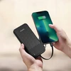 Dudao K11 10000mAh Powerbank su Built-in kabeliss – juodos spalvos