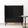 Aukštos nugaros sofa 101cm Juoda audinys