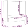 Aukštos nugaros sofa 101cm Juoda audinys