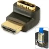 Adapteris - LINDY HDMI F/M Adapteris, 90° Dešinysis Kampas, 4K, 60Hz, 18Gb/s, Juodas