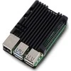 justPi dėklas, skirtas Raspberry Pi 5 - aliuminis - juodas